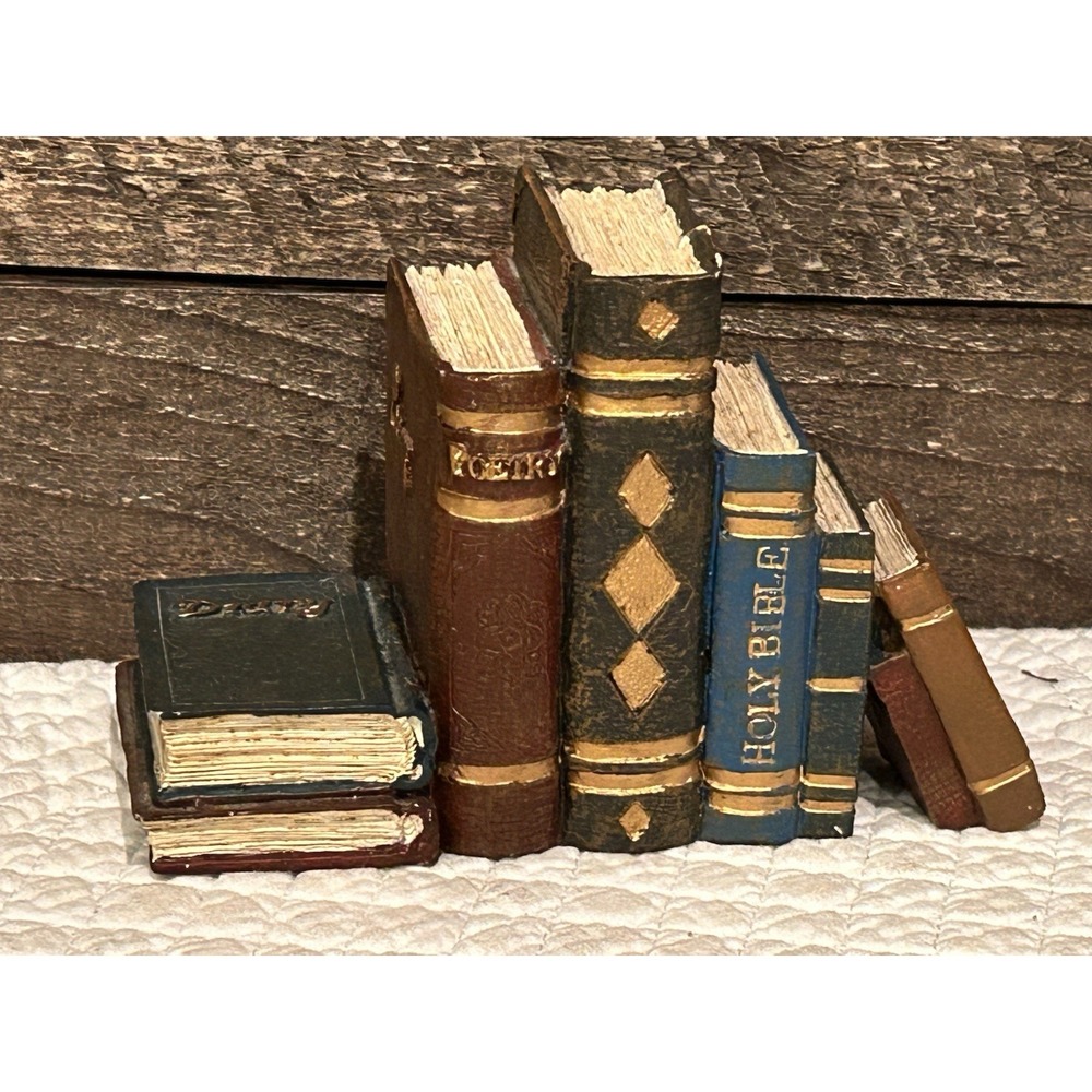 Vtg. Home Interior's‎ Small Books As One Piece For Shelf